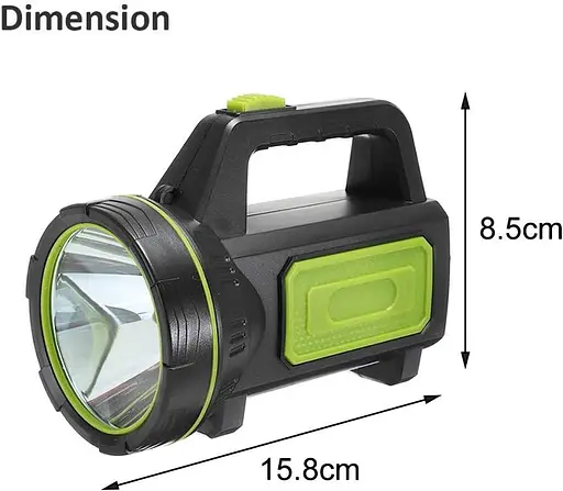 KISUFU Світлодіодний ліхтарик, що перезаряджається, для зарядного пристрою, 10000 люмен Супер яскравий прожектор Ліхтарик - фото 3