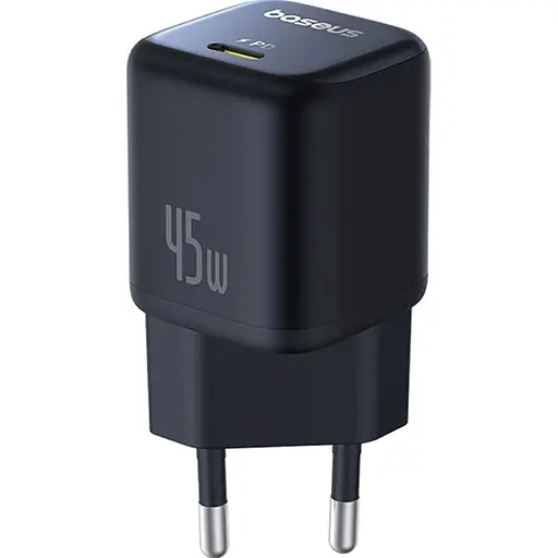 Мережевий зарядний пристрій Baseus PicoGo GaN 1-USB-C 45W Cosmic Black (P10176800123-00) [127626] - фото 3