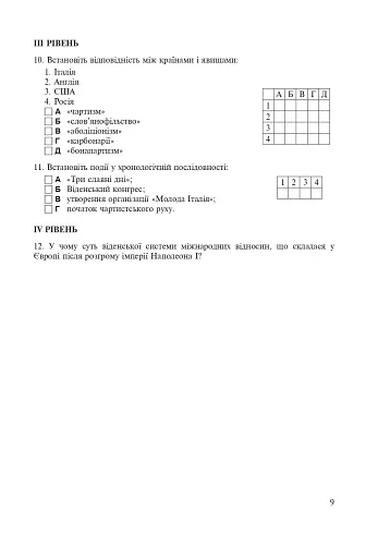 Всесвітня історія. Зошит для контрольних робіт. 9 клас - фото 9