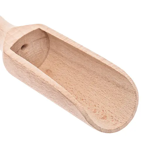 Ложка совок дерев'яний для цукру, спецій та сипучих продуктів 11 см, Woodly Бежевий 86267 - фото 6