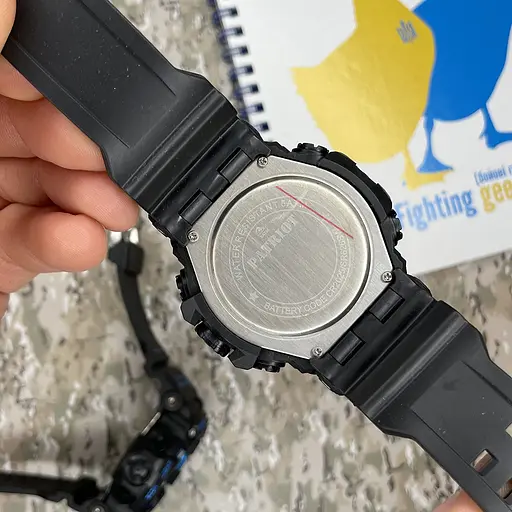 Наручний годинник чоловічий 001BUDSNS ДСНС Чорний з синім + Коробка. Patriot acs0031084 - фото 4