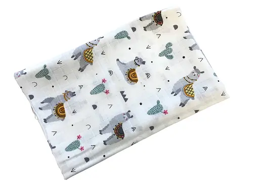 Муслиновая пеленка Moontime "Ламы" - фото 1