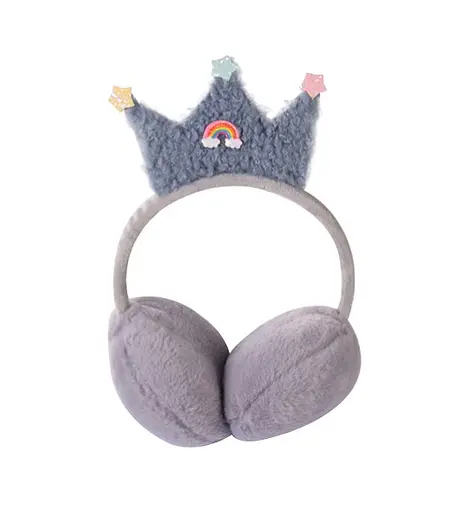 Меховые наушники AC8410 "Корона", в пакете (6910568000050) Сірий - фото 1