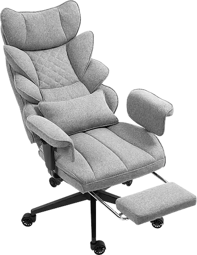 Офисное кресло GT Racer серое (B-2511 Fabric Gray) - фото 4