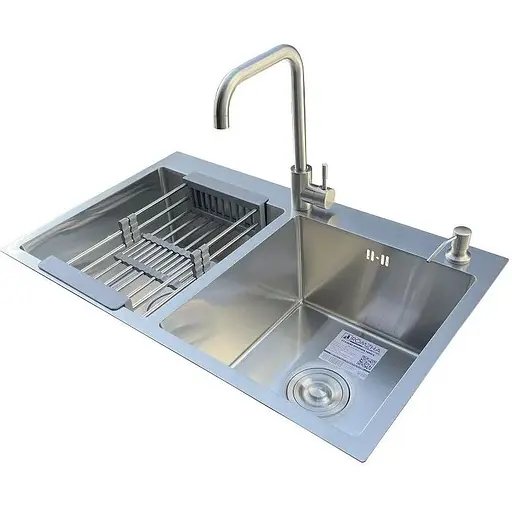 Комплект мийка + змішувач Romzha Arta U-730D (B) - фото 1