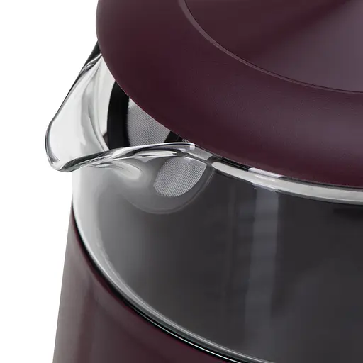 Электрический стеклянный чайник Adler AD 1305, 1.7 л, с регулировкой температуры, бордовый - фото 8