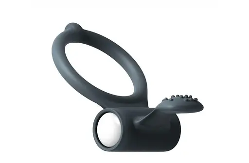 Эрекционное кольцо с вибрацией Dorcel Power Clit V2 6.5х3.5 см серый - фото 2