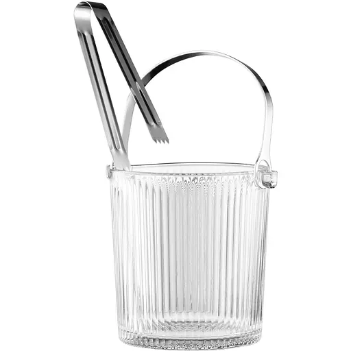 Ведро для льда Ardesto Iceberg со щипцами 980 мл прозрачное (AR5045)