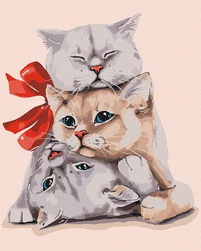 Картина по номерам на подрамнике Brushme Пушистые подарки @ Ольга Ведутова