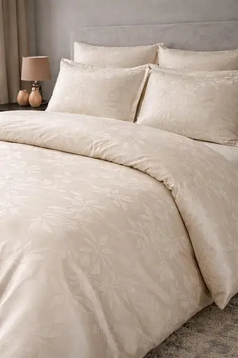 Комплект постільної  білизни євро 200х220  Premium сатин кремовий TC303376162 - фото 2