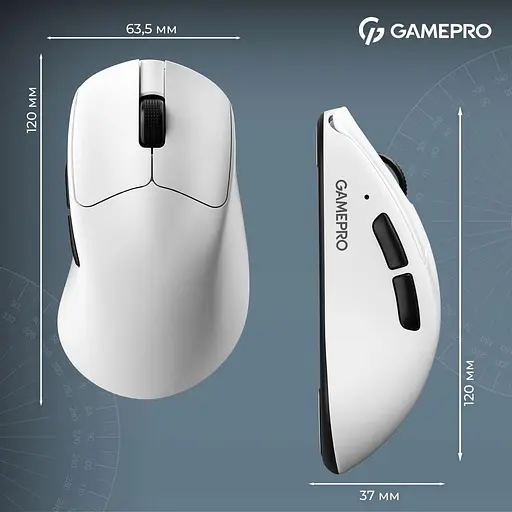 Миша GamePro Genesis Asgard Surt White (GM017W) - фото 14