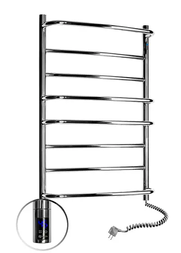 Електрична рушникосушарка Navin Омега 530x800 Sensor права з таймером 10-015033-5380, Хром, Праве, Електронний - фото 3