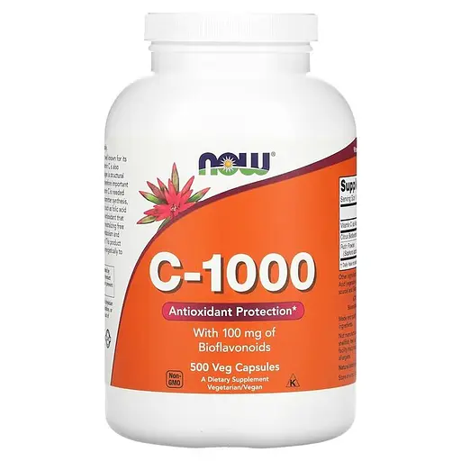 Вітаміни та мінерали Now Vitamin C-1000 with Bioflavonoids, 500 вегакапсул