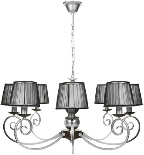 Люстра 90996 NNB 8x40W, E14, метал хром./тканина