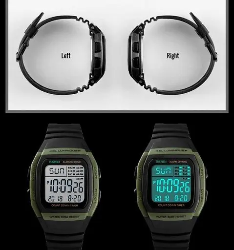 Чоловічий спортивний годинник Skmei 1278 Зелений - фото 6