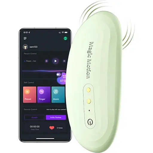 Смарт-вібратор у трусики Magic Motion Nyx 8.8 см зелений