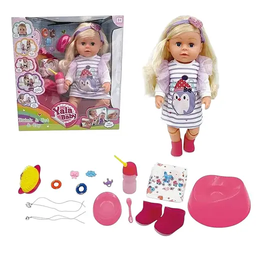 Пупс интерактивный, BLS024D, 45 см, с аксессуарами, пьет из бутылочки, ходит на горшок
