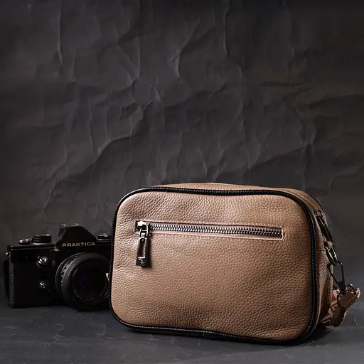 Кожаная женская сумка Vintage через плечо на одно отделение 21х14х8 см sum0029001 - фото 9