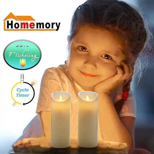 Беспламенные мерцающие свечи 2 шт. светодиодные - фото 4