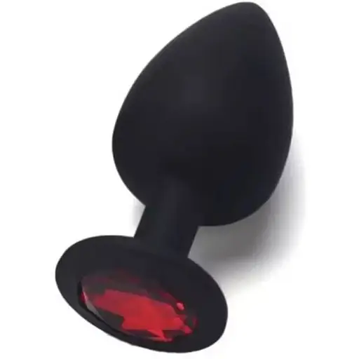 Силіконова пробка анальна з кристалом S - фото 1
