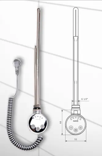 Электронагреватель ТЭН MEG 600W для полотенцесушителя 5.0.1006.0.P - фото 2