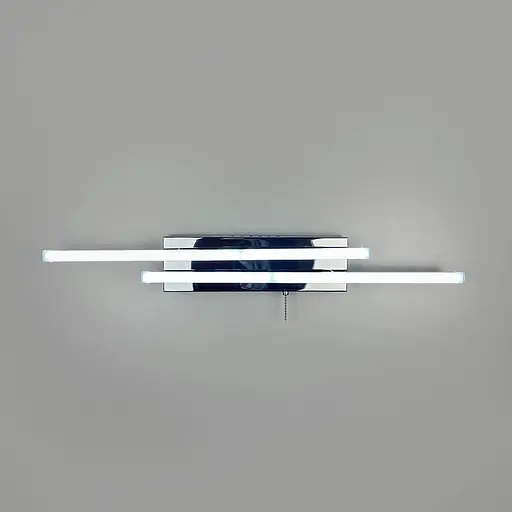 Лаконічне світлодіодне бра у хромованому корпусі 67х9 см Line F Арт. (Т)9807/2 CH W - фото 1