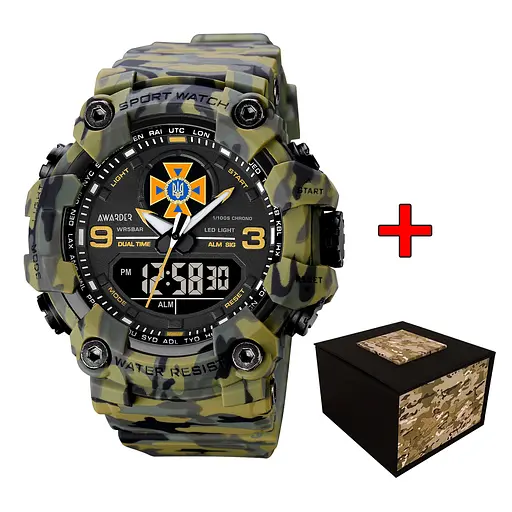 Наручний годинник чоловічий 001 ДСНС Camo Green Awarder acs0032033