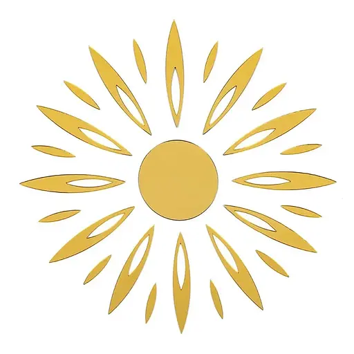 Дзеркальний декор Wall Sticker SW-00002522 акриловий самоклеючий 25 шт. золото - фото 1