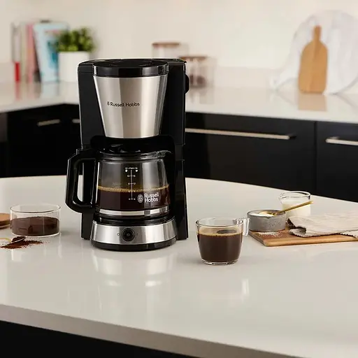 Кофеварка Russell Hobbs Heaton, 1.25 л молотая черно-серебряная - фото 7