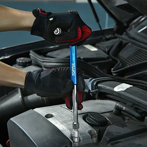 Вороток Т-подібний з тріскачкою 1/4" 72 зубці L=132*260 мм Toptul 000256502 - фото 4