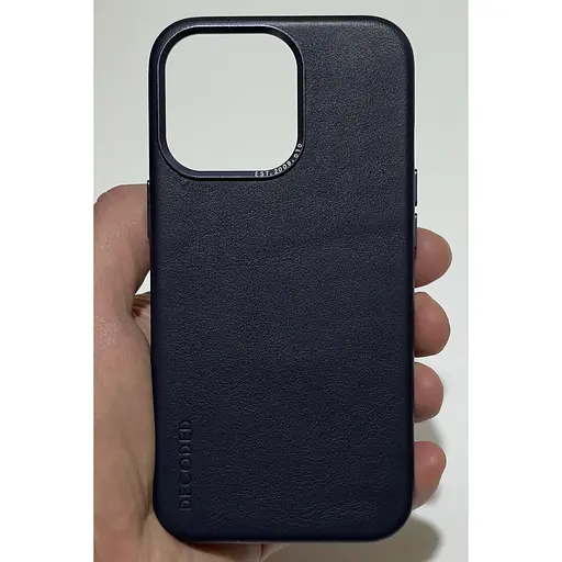 Оригинальный противоударный кожаный чехол Decoded Leather Case MagSafe для iPhone 13 Pro (6.1") Matt Navy Blue - фото 2