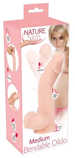Фалоімітатор Orion Nature Skin Medium Bendable 24 см тілесний - фото 11