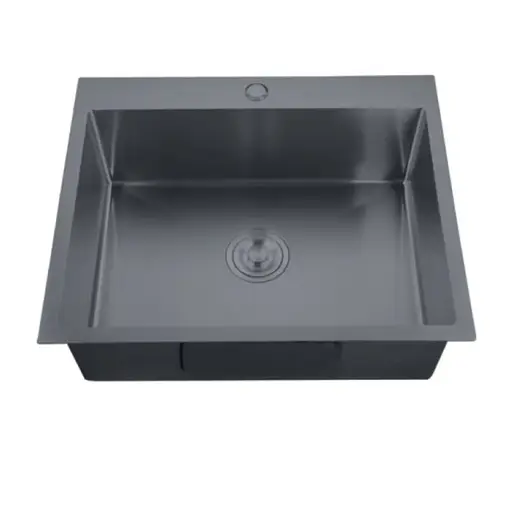 Кухонная мойка Zerix ZH5045-215 Nano-Black MX1580, Графит - фото 1