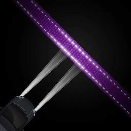 Повідець-спарка для собак рефлекторний Barksi Active (ширина 16 мм, довжина 80 см) фіолетовий - фото 3