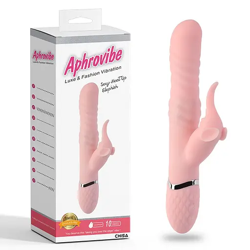 Вібратор Aphrovibe Sexy Heat Up Elephish 25 см світло-рожевий - фото 2