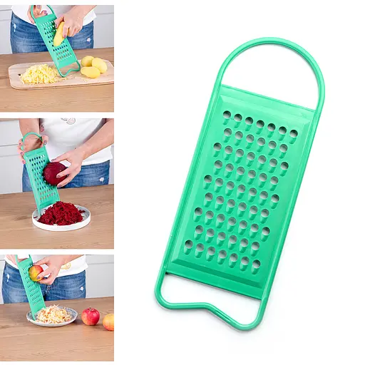 Терка пластиковая кухонная для овощей, корнеплодов (свеклы) и фруктов, Kitchette Зелёный 83842 - фото 3