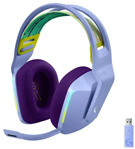 Наушники G733 Lightspeed Wireless RGB, LILAC Logitech teh0021838 - фото 8