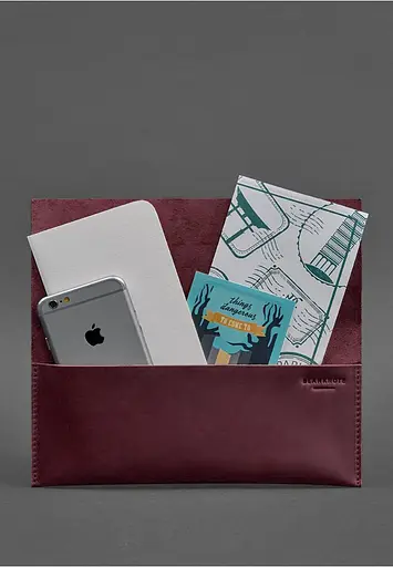 Кожаный тревел-кейс Voyager 1.0 бордовый Crazy Horse - фото 3