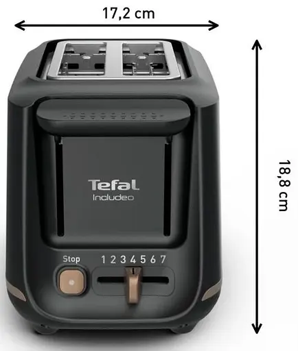 Тостер Tefal Includeo 850 Вт чорний (TT533811) - фото 12