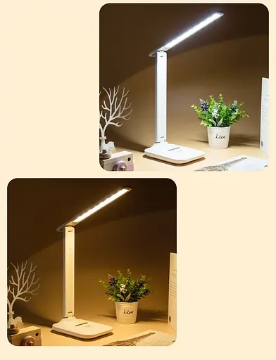 Акумуляторна настільна світлодіодна лампа Tedlux TL-1001B (Біла) - фото 5