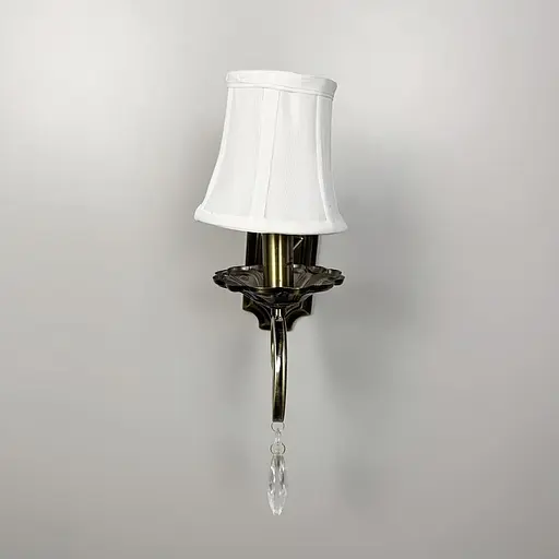 Бра-свічка Line F у бронзовому корпусі 37х12 см із білим абажуром Арт. 6114/1 - фото 4