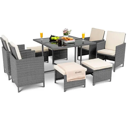 Садові меблі Di Volio Parma сірі - фото 2