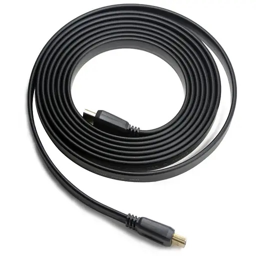 Кабель HDMI M-M, 5.0 м, V1.4, 4K 30Hz, плаский, ПП