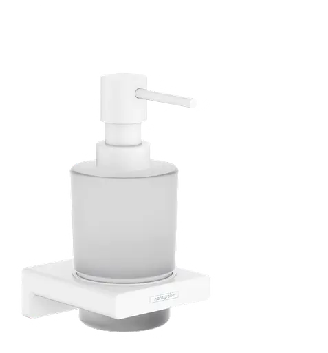 Дозатор підвісний Hansgrohe AddStoris для рідкого мила Matt White/скло 41745700, Білий матовий - фото 1