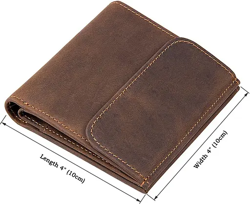 Мужской кожаный кошелек Vintage 10х10 см acs0015725 - фото 3