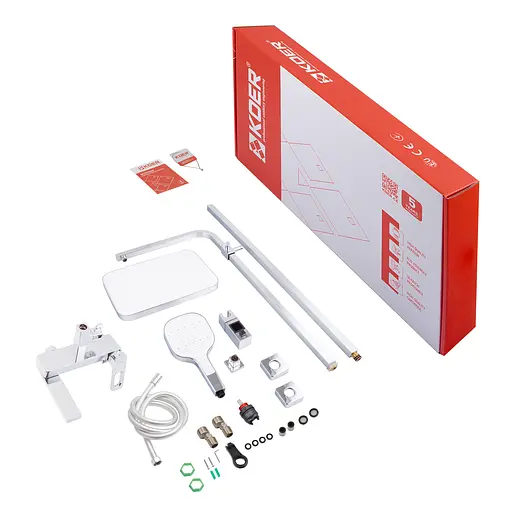 Душова система Koer KB-56031-01 3 функції KR5438, Хром - фото 4