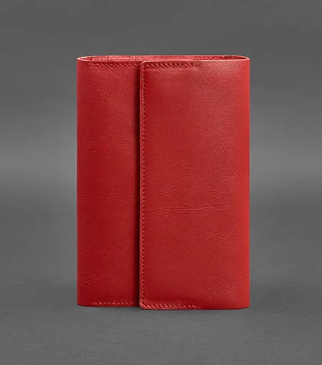 Шкіряний червоний блокнот (Софт-бук) 5.1 для жінок - фото 1