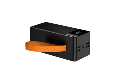 Портативний зарядний пристрій для телефона 50000 mAh Power bank KPG-508 павербанк з дисплеєм і ліхтарем Чорний - фото 2