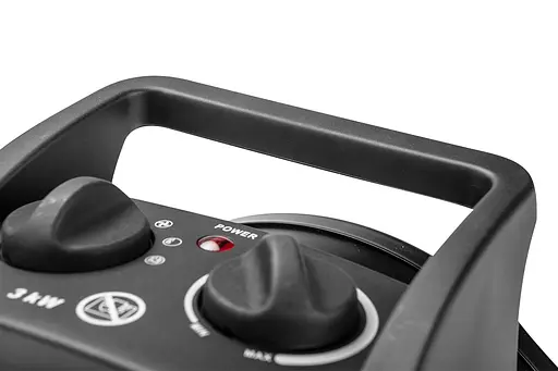 Теплова гармата Neo Tools електрична 3кВт, 60м кв, 280м куб/год, керамічний нагрів. елемент (PTC), чорний - фото 2