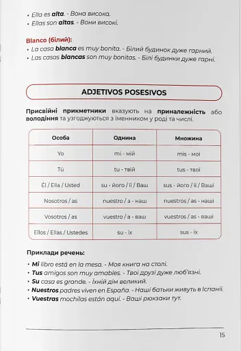 Воркбук для вивчення іспанської граматики Gramática Española А1-А2 - фото 3